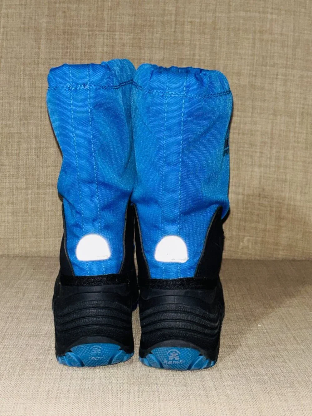 Kamik Rocket Kids Snow Boots Size 2 Blue Black Waterproof Insulated -40°F EUC
